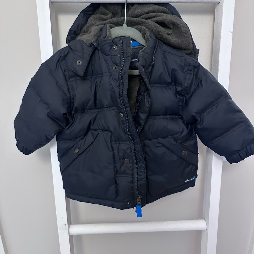 Kids Navy Puffer Jacket Baby Gap size 12-18 months